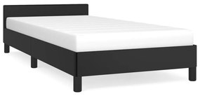 vidaXL Bedframe met hoofdbord kunstleer zwart 80x200 cm