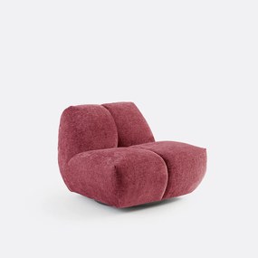 Draaibare fauteuil, dik fluweel, Nuria