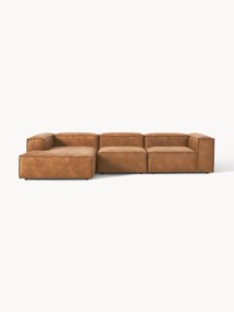 Modulaire leren hoekbank Lennon (4-zits)