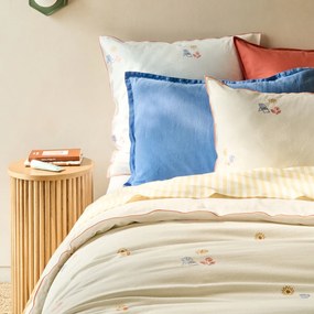 Dekbedovertrek in geborduurd vintage katoen, SOMERO