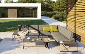 4 Seasons Outdoor Patio loungeset XL met Atlas tafel  Tuinbank    antraciet weerbestendig