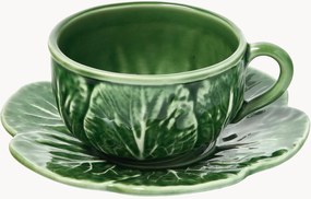 Handbeschilderde kopjes Cabbage met schoteltjes, 4-delig