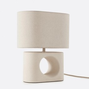 Tafellamp van keramiek en linnen, GANI