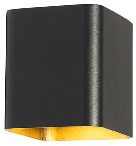 Moderne wandlamp zwart incl. LED IP54 vierkant - Evi