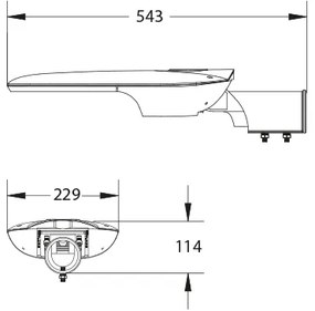 Prolumia 40312031 Prolumia LED Pro-Strada Basic 40312031 Pro-Strada Basic Micro streetlight opzet/opschuif, 45W, 6300Lm, 4000K,