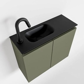 Mondiaz Ture 60cm toiletmeubel army met wastafel urban links 1 kraangat