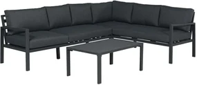 Garden Impressions Denver loungeset 4-delig - zwart