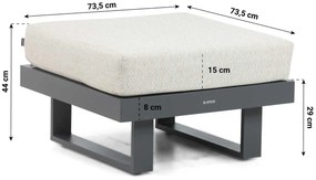 Hoek loungeset 5 personen Aluminium Grijs  Lifestyle Garden Furniture Lorenzo