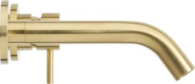 Saqu Eurotrend 2-gats inbouw wastafelmengkraan inclusief inbouwdeel geborsteld messing PVD-coating