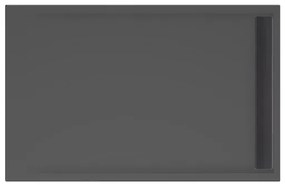 Xenz Easy Tray douchevloer - 140x90x5cm - acryl - zonder gootcover - ebony 6947-29