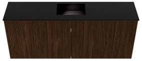 Mondiaz Joya 100cm toiletmeubel walnut met wastafel faye midden zonder kraangat urban
