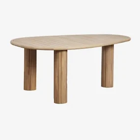 Danara Ovale Acaciahouten Eettafel Lichte Acaciekleur & ↔︎ 190 Cm - Sklum