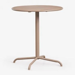 Ronde Tuintafel Ø65 Cm Van Staal En Acaciahout Tilda Moka Bruin - Sklum