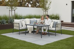 Dining Loungeset 7 personen Aluminium/rope Grijs  Lifestyle Garden Furniture Cordani