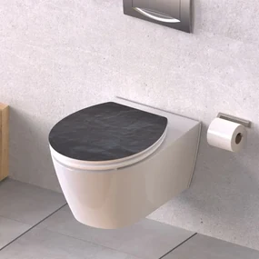 SCHÜTTE Toiletbril met soft-close BLACK STONE MDF hoogglans