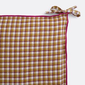 Stoelkussen, geruit katoen, NINON