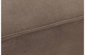 Goossens Hoekbank Hercules bruin, microvezel, 3-zits, modern design met ligelement rechts
