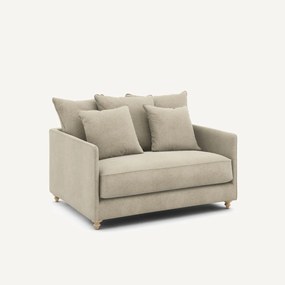 2-zits slaapbank van linnen fluweel, LAZARE