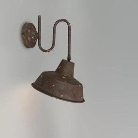 Vintage wandlamp bruin kantelbaar - Factory Landelijk / Rustiek E27 rond Binnenverlichting Lamp