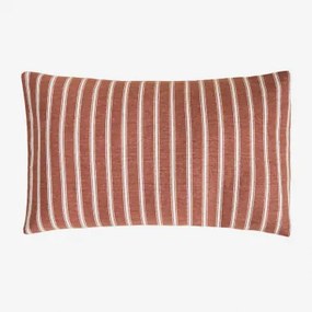 Rechthoekig Kussen 30x50 Cm Van Nexu-katoen Terracotta - Wit - Sklum