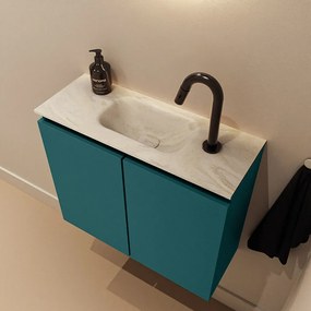 Mondiaz Ture DLux toiletmeubel 60cm smag met wastafel ostra midden met kraangat