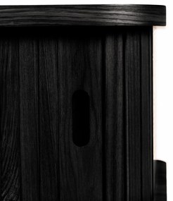 Zuiver Barbier Black Zwart Retro Nachtkastje - 45x45x59cm.