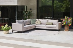 Flow. Square straight Graumel chalk All Weather loungeset Beige Sunbrella loungeset LoungesetHoek loungeset outdoor textiel - weerbestendig
