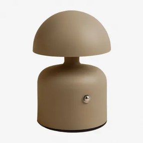 Nantali Draadloze Ijzeren Led Tafellamp Moka Bruin - Sklum