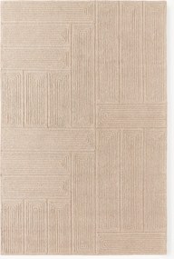 Handgetuft wollen vloerkleed Alexia met geometrisch patroon