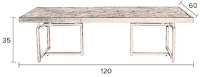 Salontafel Visgraat Eiken - 120 X 60cm.