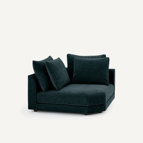 Modulair hoekbank in chenille fluweel, TIBERIO
