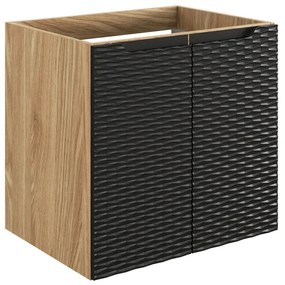 Comad Ocean Black onderkast met 2 deuren 60cm zwart