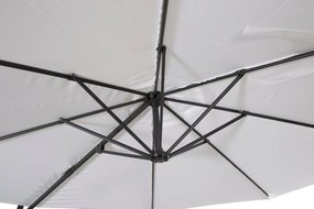 The Outsider Ronde Zweefparasol - Fleur - 3m - Zwart/wit - The Outsider