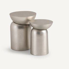 Bijzettafel in gegoten aluminium, Fraulino