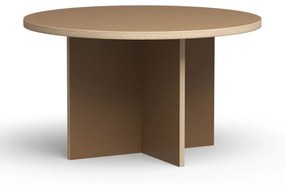HKliving Dining Table Ronde Eettafel Bruin - 129 X 129cm.