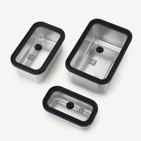 ZWILLING Fresh &amp; Save STAINLESS Vacuümdozenset, S/M/L / 6-delig, Roestvrij staal, Zilver - Fresh &amp; Save STAINLESS - ZWILLING