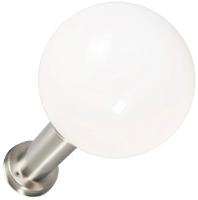 Smart buitenlamp met dimmer paal staal RVS 50 cm incl. Wifi A60 - Sfera Modern E27 IP44 Buitenverlichting