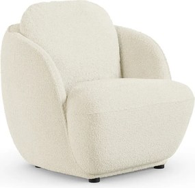 Fauteuil in bouclette stof, bolvormig, Alpine