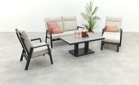 Lagos/Milford stoel-bank loungeset 4-delig verstelbaar