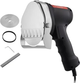 VEVOR Elektrisch Dönermes voor Shawarma, 80W Elektrisch Kebabmes, Commerciële Roestvrijstalen Gyrosnijmachine met 2 Messen, Döner Vleessnijmachine, Bladdiameter 10 cm