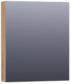 Saniclass Plain Spiegelkast - 60x70x15cm - 1 rechtsdraaiende spiegeldeur - MFC - old castle SK-PL60ROC