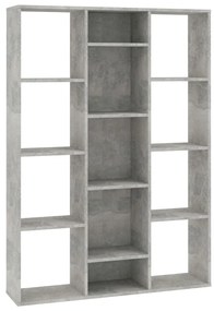 vidaXL Kamerscherm/boekenkast 100x24x140 cm bewerkt hout betongrijs