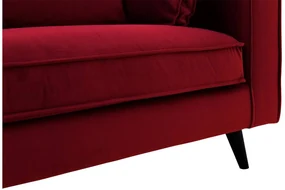 Goossens Bank Suite rood, stof, 2-zits, elegant chic met ligelement links