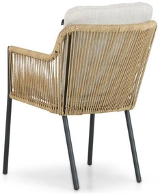 Tuinstoel Aluminium/rope Zwart Hartman Cairo