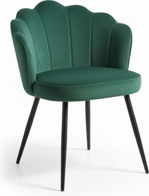 Blume Fluwelen Stoel Zwart Poten