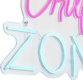 Neon wandlamp roze met blauw incl. LED - Chill Zone