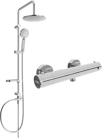 Mexen Carl Opbouw Douche Set met Regendouche en Thermostatische Douchemengkraan Kai, Chroom - 77100240-00