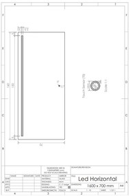 Gliss Design Horizontal spiegel met LED-verlichting met verwarming 160x70cm