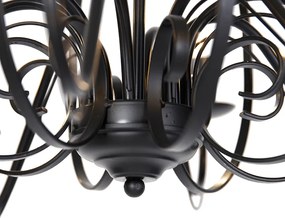 Klassieke kroonluchter zwart 8-lichts - Giuseppe