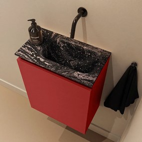 Mondiaz Ture DLux toiletmeubel 40cm fire met wastafel lava rechts zonder kraangat